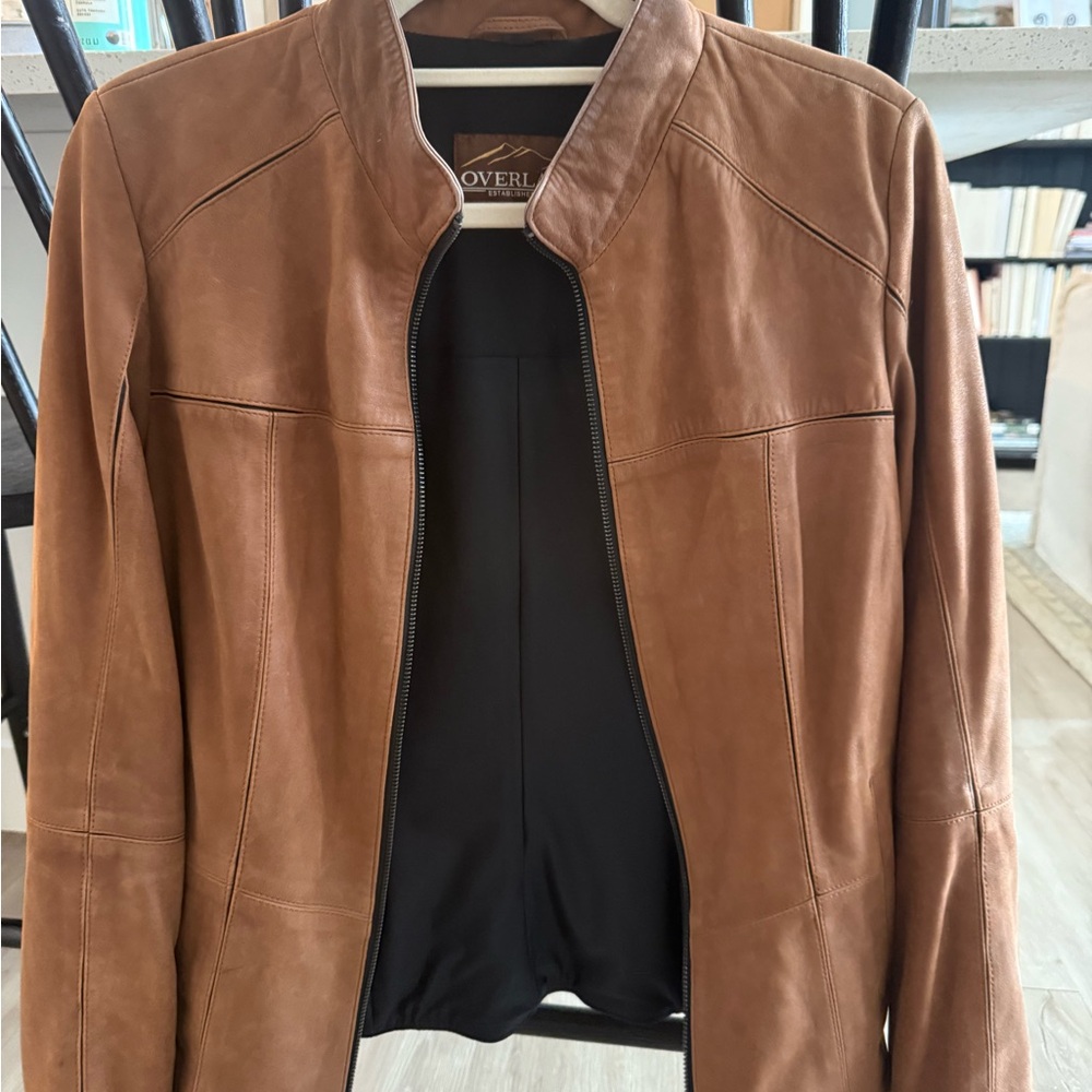 Overland Women's Tan Leather Zip Jacket